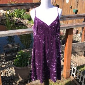 Beautiful purple Velour spaghetti strap dress
